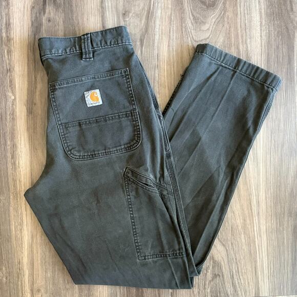 Carhartt Relaxed Fit Canvas Rugged Wear Pants Men's Size 30x30 Gray 102291-306 - Picture 1 of 9